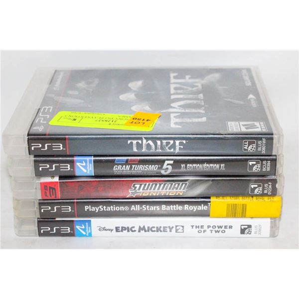 LOT OF 5 SONY PS3 PLAYSTATION 3 VIDEO GAMES