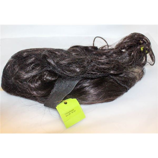 100% HUMAN HAIR 26" CURLY UNBRANDED WIG COLOR #1