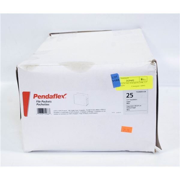PENDAFLEX FILE POCKETS 25PK 3.5" EXPANSION
