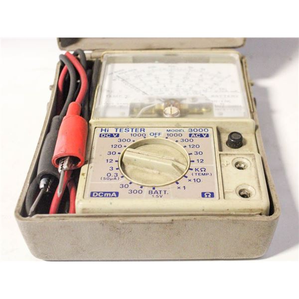 VINTAGE HIOKI 3030-10 ANALOG MULTIMETER IN CASE