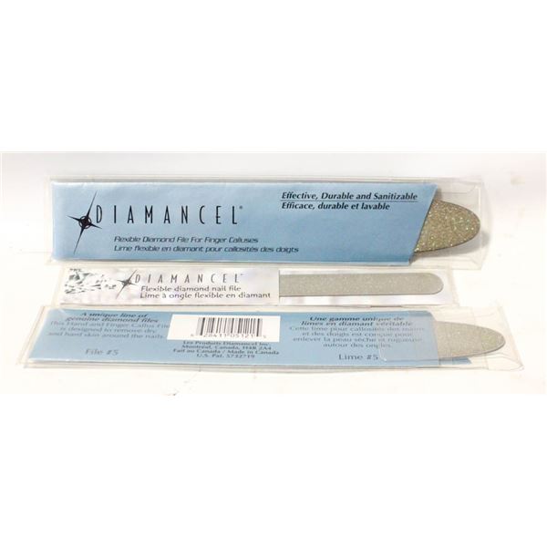 LOT OF 3 NEW DIAMANCEL DIAMOND NAIL FILES