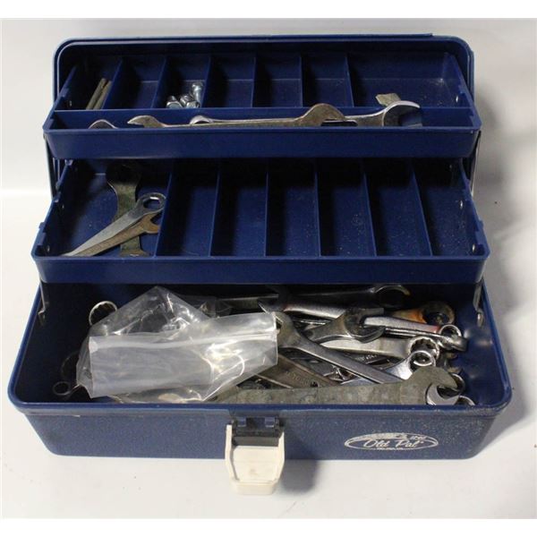 TOOLBOX FULL OF VARIOUS SAE WRENCHES