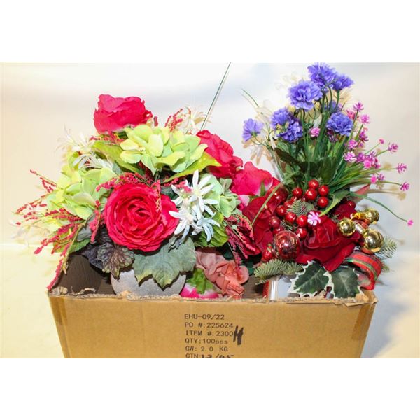 COLLECTION OF ARTIFICIAL FLOWERS