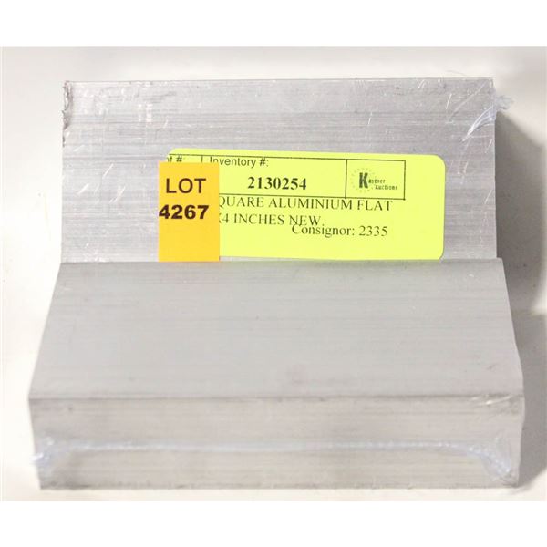 2 PACK SQUARE ALUMINIUM FLAT BAR 1X2X4 INCHES NEW