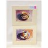 Image 1 : 2 MATTED PRINTS -TEA &LEMON +COFFEE AND