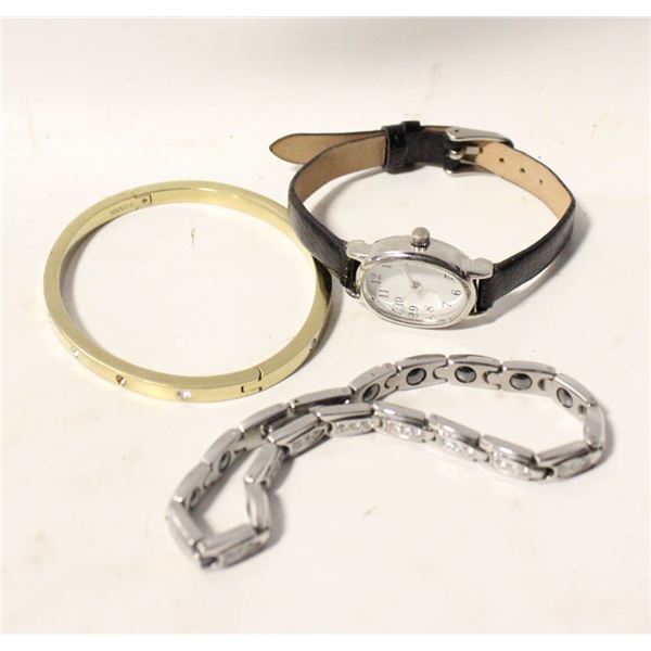 2 BRACELETS + 1 WRIST WATCH