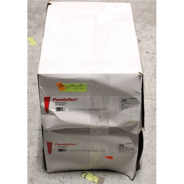 NEW - 2 BOXES OF 25 PENDAFLEX FILE POCKETS