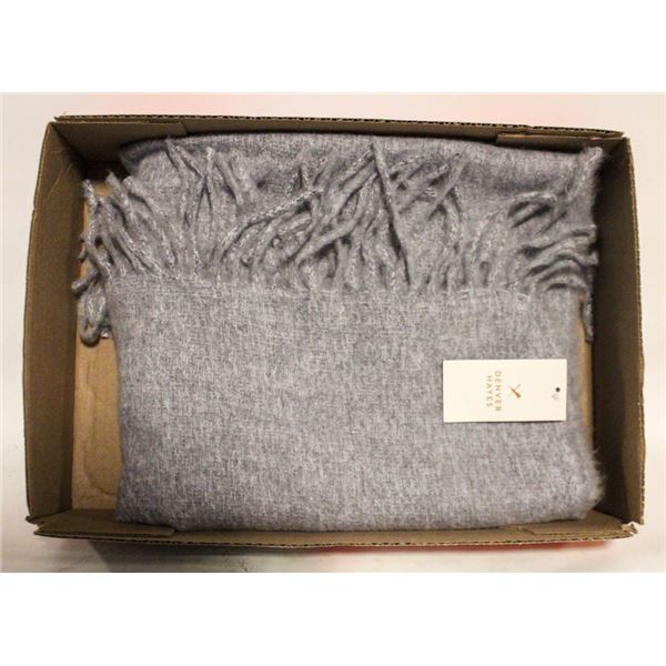 NEW DENVER HAYES SOFT GRAY SCARF,