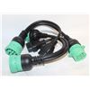 Image 1 : 2 PACK SPLITTER Y CABLE GREEN TYPE 2 J1939 MALE TO