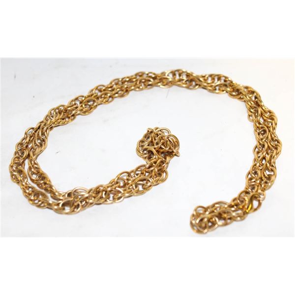 LARGE VINTAGE GOLD TONE NECKLACE