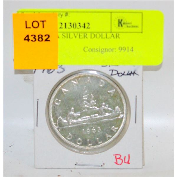 1963 CANADA SILVER DOLLAR