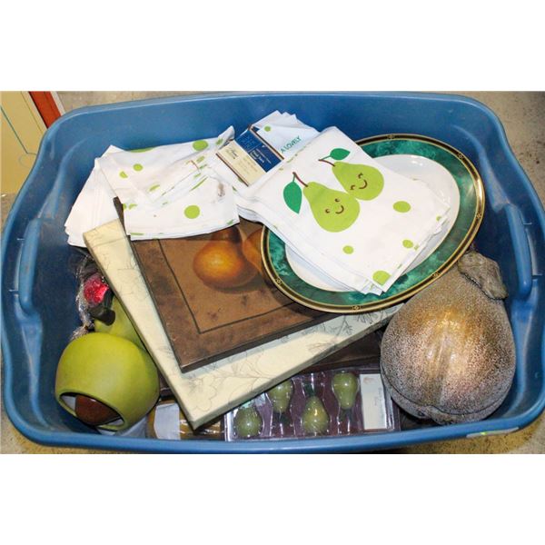 TOTE OF PEAR THEMED WEDDING DECOR - WE MAKE THE