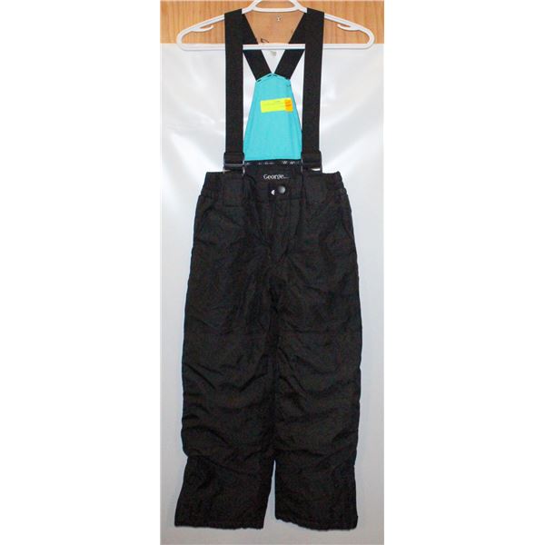 KIDS SZ 7-8 BLACK SNOW PANTS