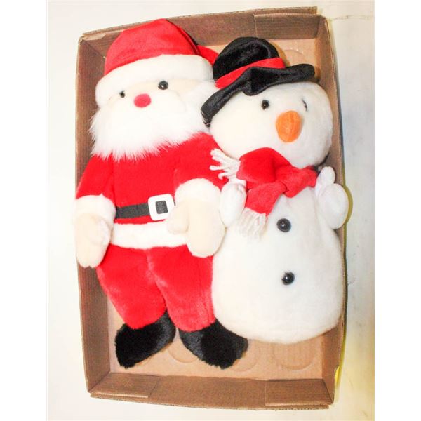 TY BEANIE BABIES, SANTA & FROSTY