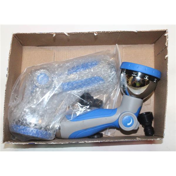 2 PACK GARDEN HOSE NOZZLE SPRAYER 10 SPRAY