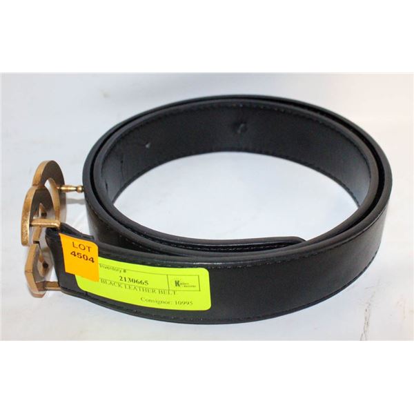 GUCCI BLACK LEATHER BELT