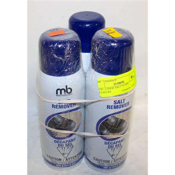 NEW - 3 SHOE SALT STAIN CLEANERS