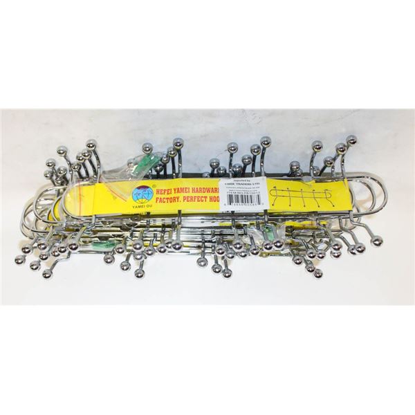 NEW - WALL MOUNTED HOOKS - 10 SETS