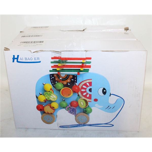 NEW - 3 BOXES TODLER WOODEN PULL