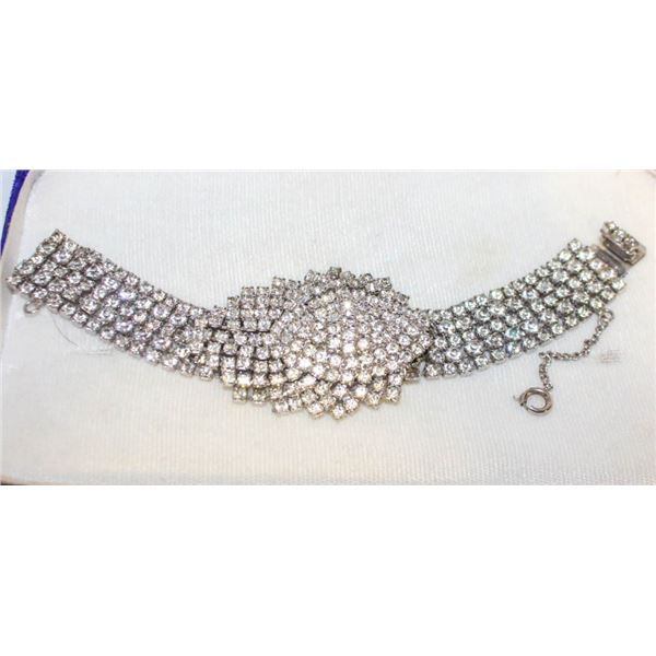 ESTATE SHERMAN? RHINESTONE BRACELT IN