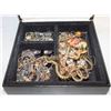 Image 1 : ESTATE JEWELRY BOX WITH CONTENTS - ESTATE