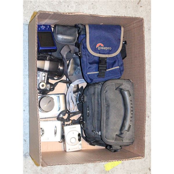 FLAT OF MISC PORTABLE CAMERAS