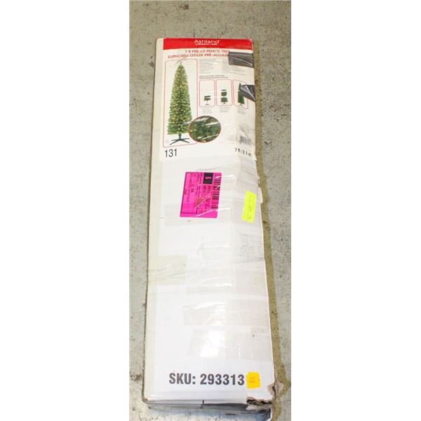 ASHLAND 7FT PRE-LIT PENCIL TREE