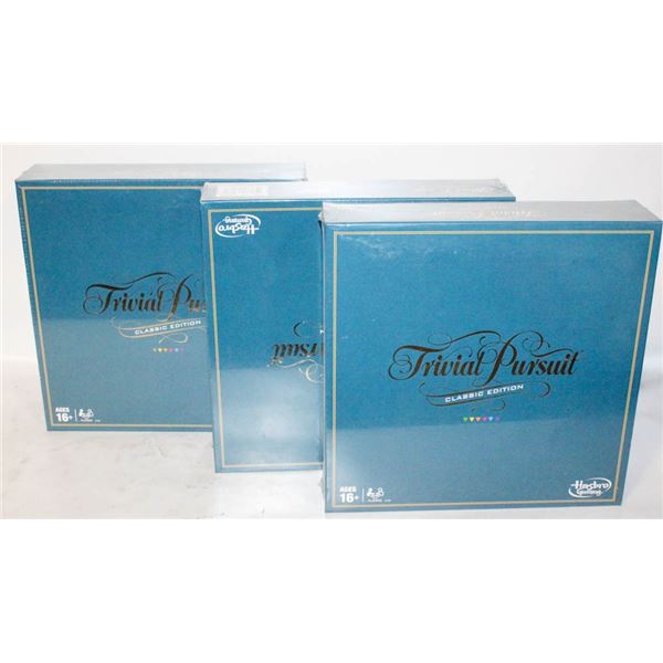 3 NEW SEALED TRIVIAL PERSUIT BOARD GAMES