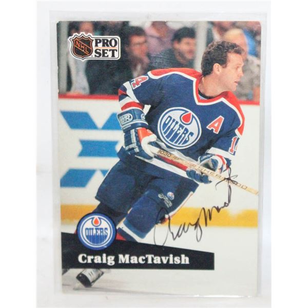 UNAUTHENTICATED PRO SET OILERS CRAIG MACTAVISH