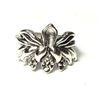 Image 1 : 19)  SILVER TONE SIZE 5.5 FLOWER RING.