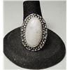 Image 1 : 22)  NATURAL OVAL MOONSTONE SIZE 9 RING