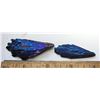 Image 1 : 9)  LOT OF 2 BLUE/PURPLE AURA FLAME FEATHER