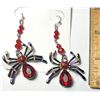 Image 1 : 17)  SILVER TONE WITH RED CRYSTALS, SPIDER