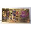 Image 1 : 7)  LOT OF 6 POKEMON "GOLD FOIL" CARDS FOR