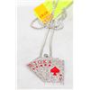 Image 1 : POKER PLAYING CARDS CRYSTAL NECKLACE