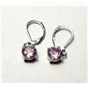 Image 1 : 35)  PALE PINK TOPAZ COLORED LEVER BACK