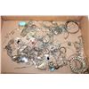 Image 1 : FLAT OF SILVER TONE JEWLERY - UNKNOWN MATERIALS