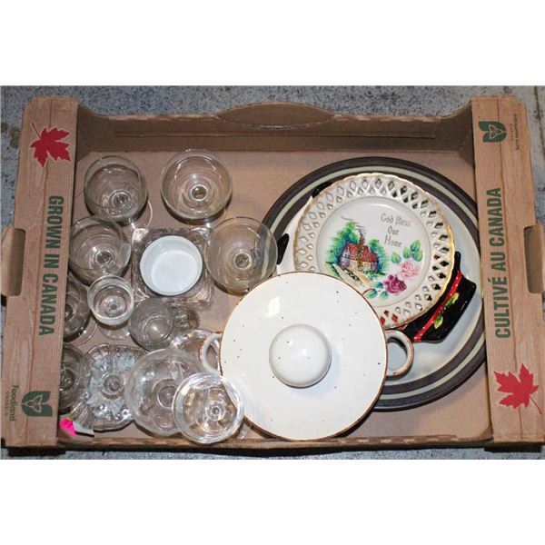 HOUSEHOLD ITEMS, CASSEROLE, PLATES