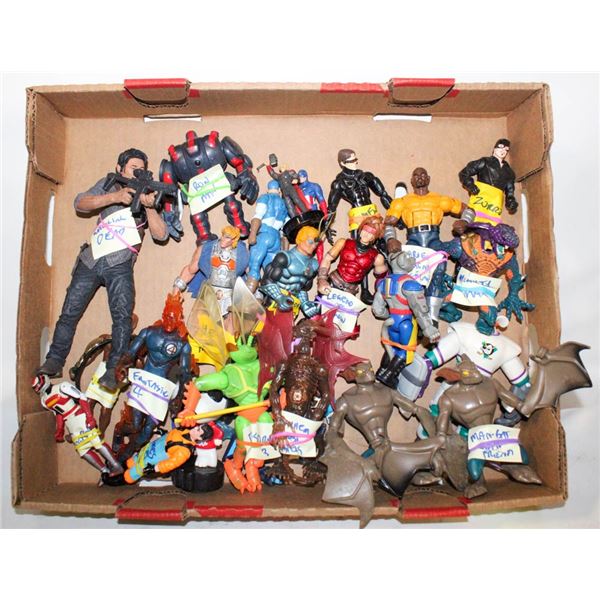NUMEROUS COLLECTABLE ACTION FIGURES FLAT