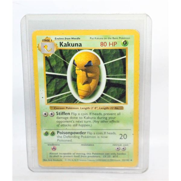 KAKUNA SHADOWLESS BASE SET STAGE 1 1999 33/102