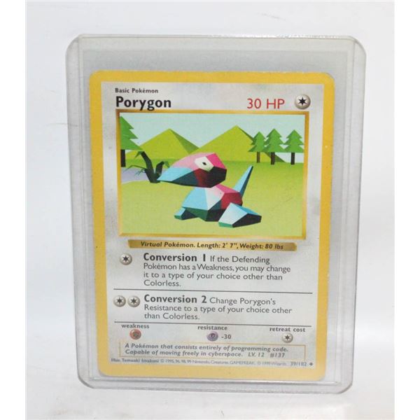 PORYGON SHADOWLESS BASE SET 1999 39/102