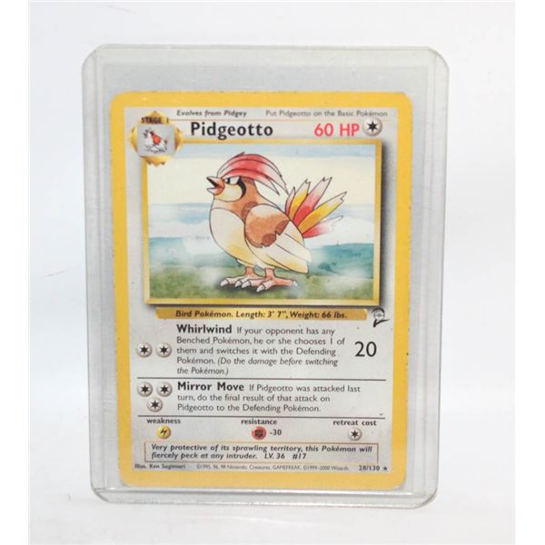 PIDGEOTTO STAGE 1 1999-2000 28/130 CARD