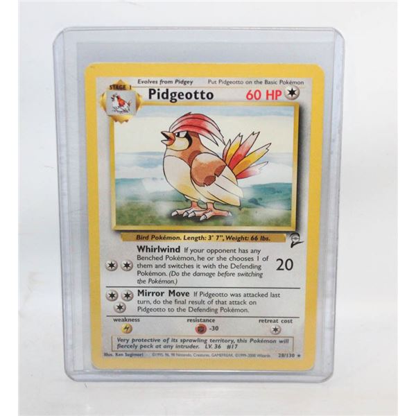 PIDGEOTTO STAGE 1 1999-2000 28/130 CARD