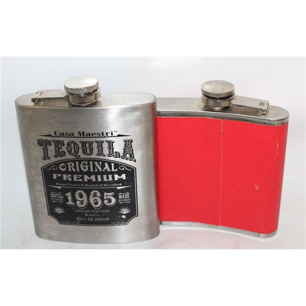 PAIR OF FLASKS