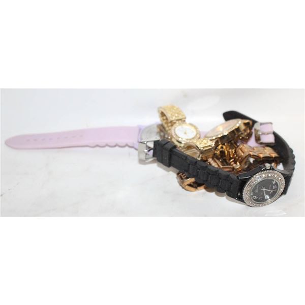 5 LADIES JEWELED WATCHES