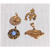 Image 1 : 4 GOLD TONE PENDANTS