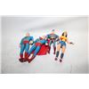 Image 1 : VINTAGE SUPER-MAN & WONDER WOMAN ACTION FIGURES