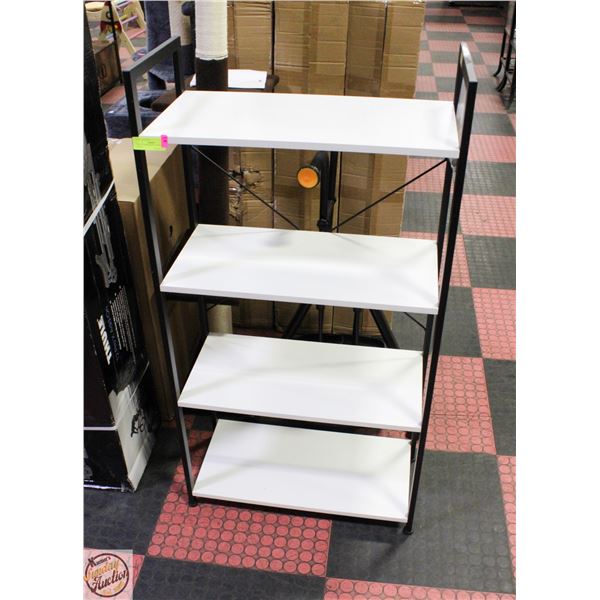 NEWLY ASSEMBLED 4 TIER SHELF WHITE