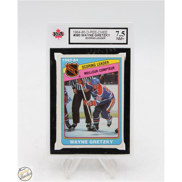 OILERS' WAYNE GRETZKY KSA GRADED 7.5 1984 SCORING