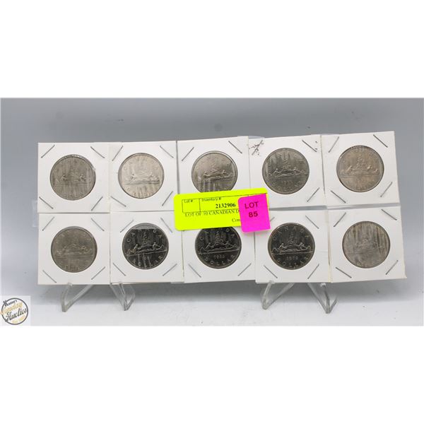 LOT OF 10 CANADIAN DOLLARS